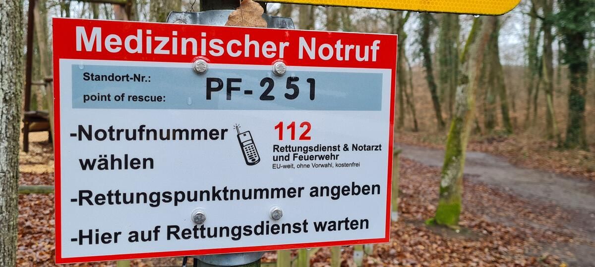 Notfallpunkt im Wald; (c) Enzkreis, Michael Philipp Gerster