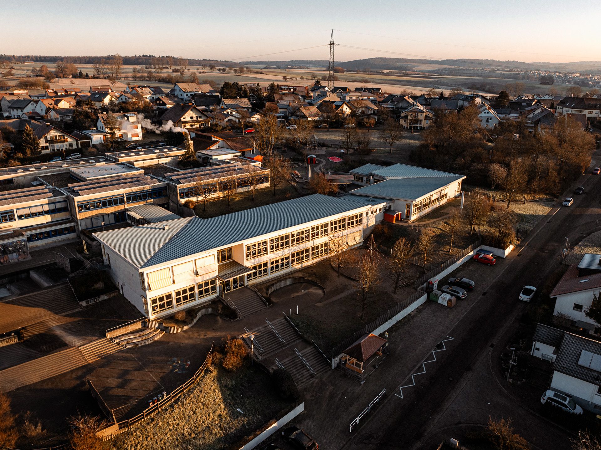 Bergschule von oben; (c) Gemeinde Remchingen; Felix Buderer