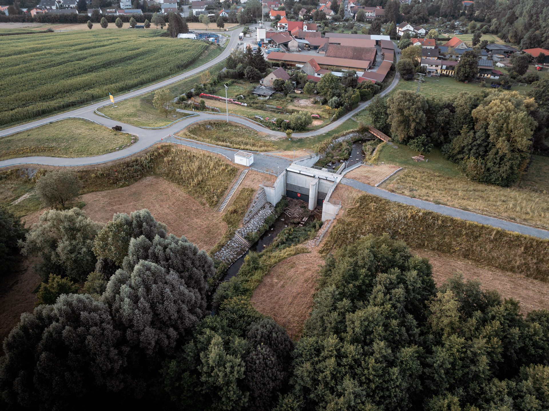 Hochwasserrückhaltebecken; (c) Gemeinde Remchingen; Felix Buderer