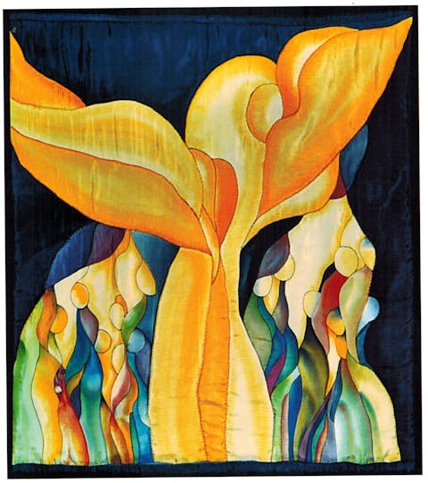 Seidenmalerei von Gisela Nübling